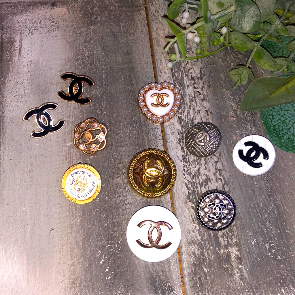 10 Piece Chanel Stamped Button Set